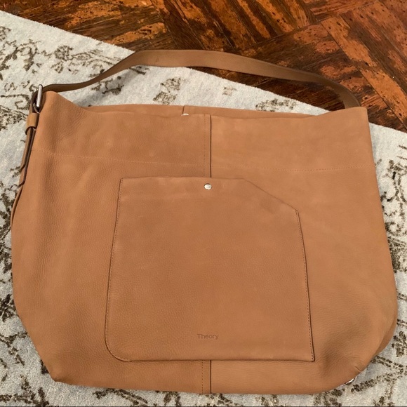 Theory Large Suede Hobo Bag - Picture 2 of 8